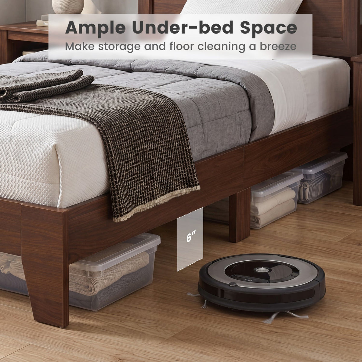Twin Platform Bed Frame with Headboard - No Box Spring Needed