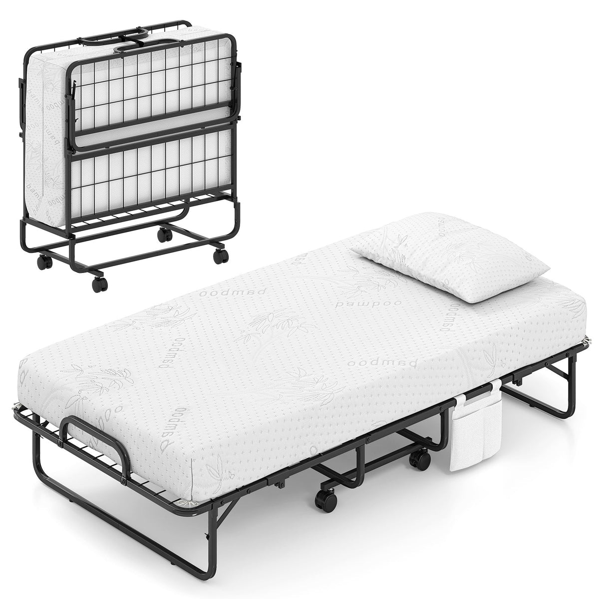 „ÄêFree $29 Pillow with Bed Purchase„ÄëTwin Size Folding Bed with 5 Inch Mattress