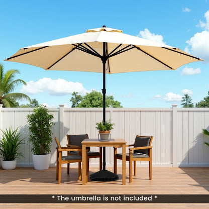 Outdoor Umbrella Base with Shell Texture - Water & Sand Fill