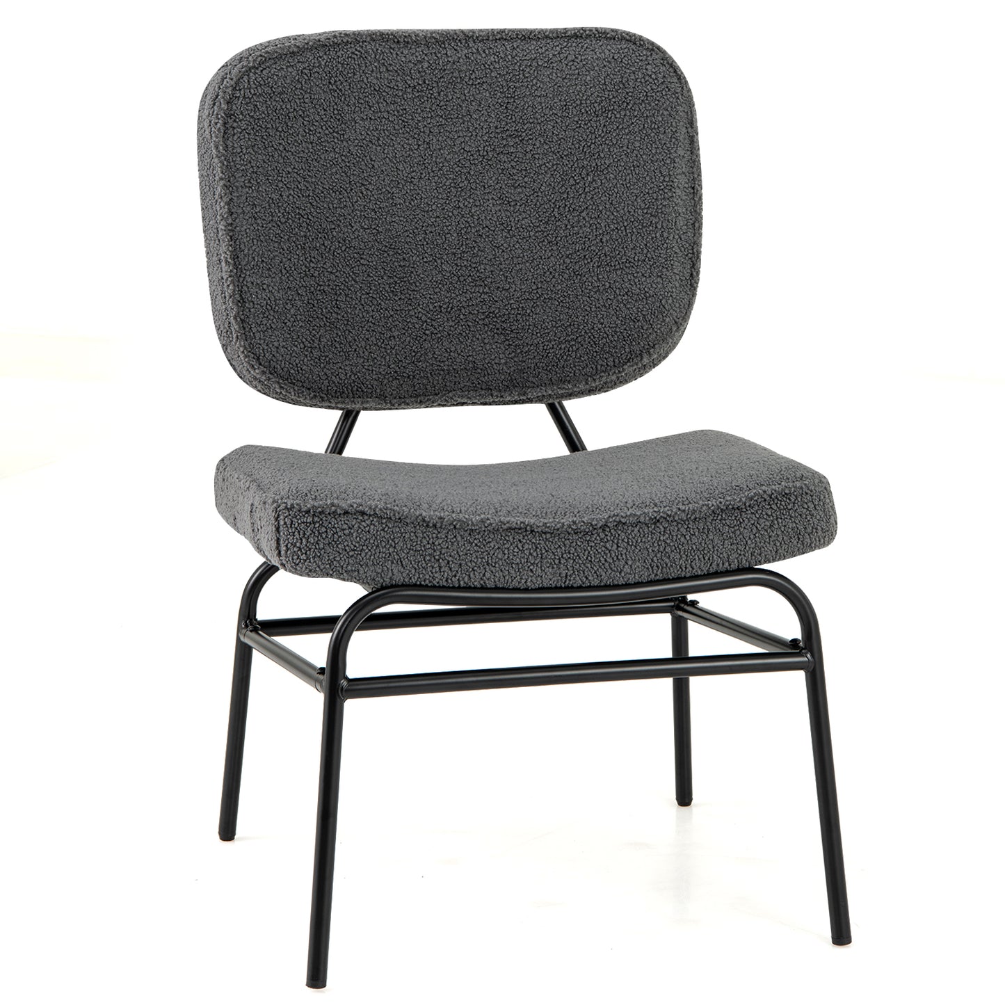 Sherpa Upholstered Accent Chair with Sponge Padding