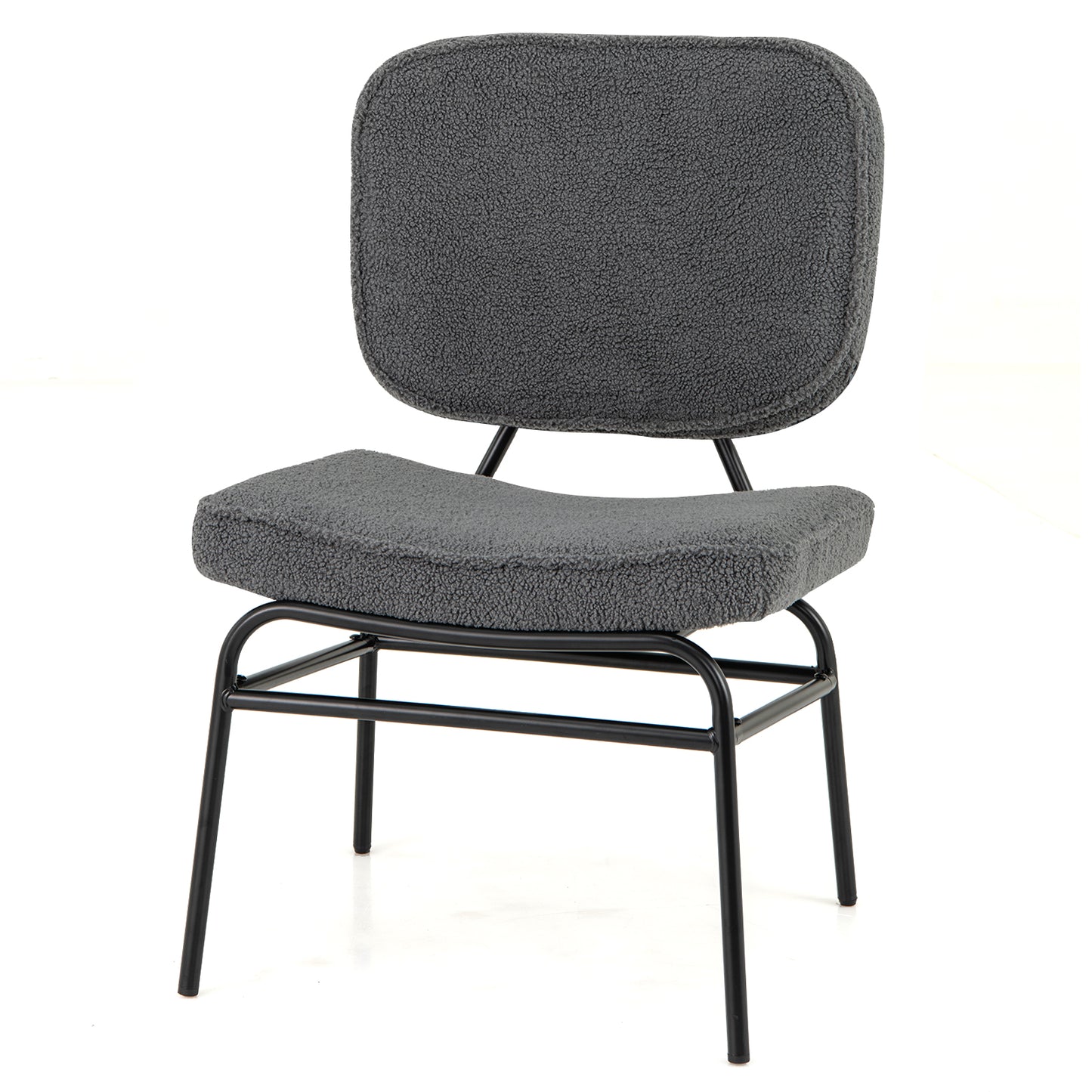Sherpa Upholstered Accent Chair with Sponge Padding