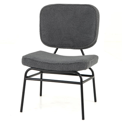 Sherpa Upholstered Accent Chair with Sponge Padding
