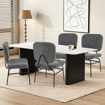 Sherpa Upholstered Accent Chair with Sponge Padding