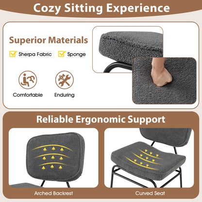 Sherpa Upholstered Accent Chair with Sponge Padding