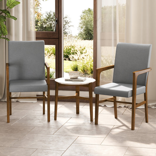Upholstered Accent Chairs Set of 2 with High Back