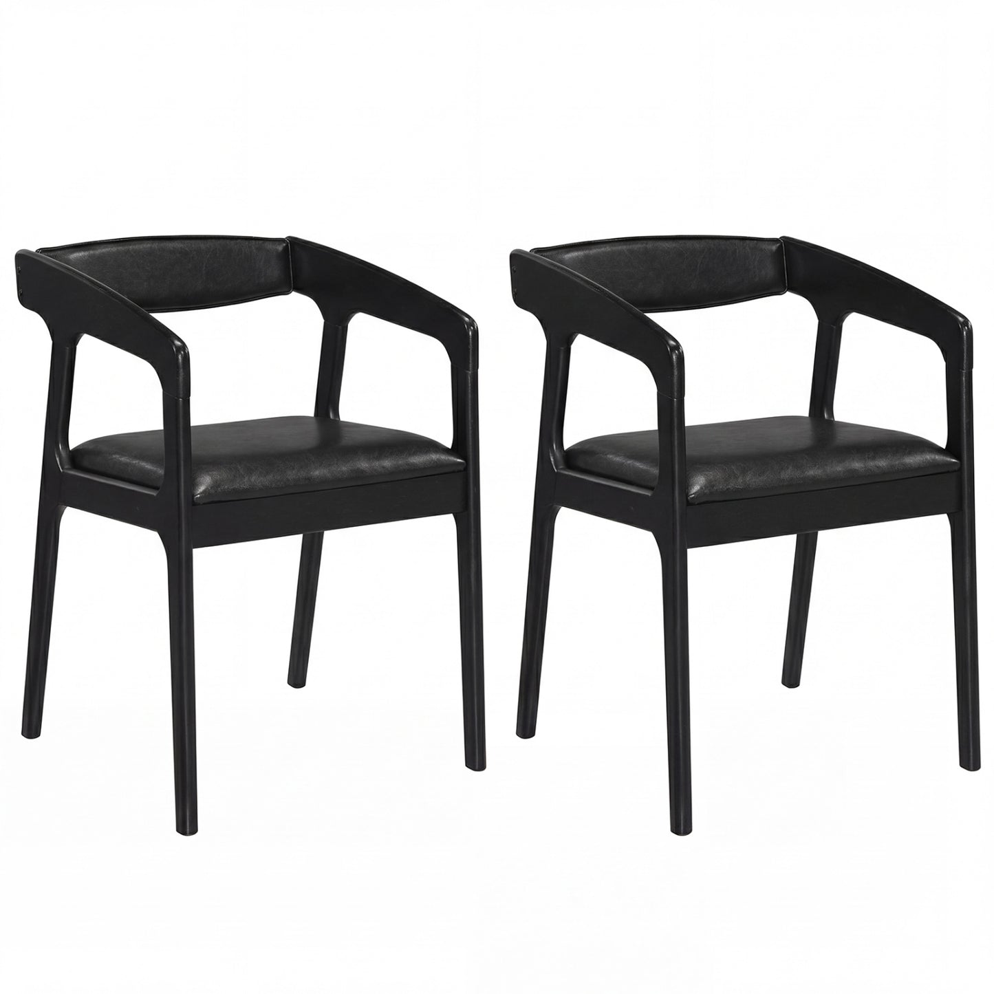 Upholstered Dining Armchairs Set of 2 with Padded Seats