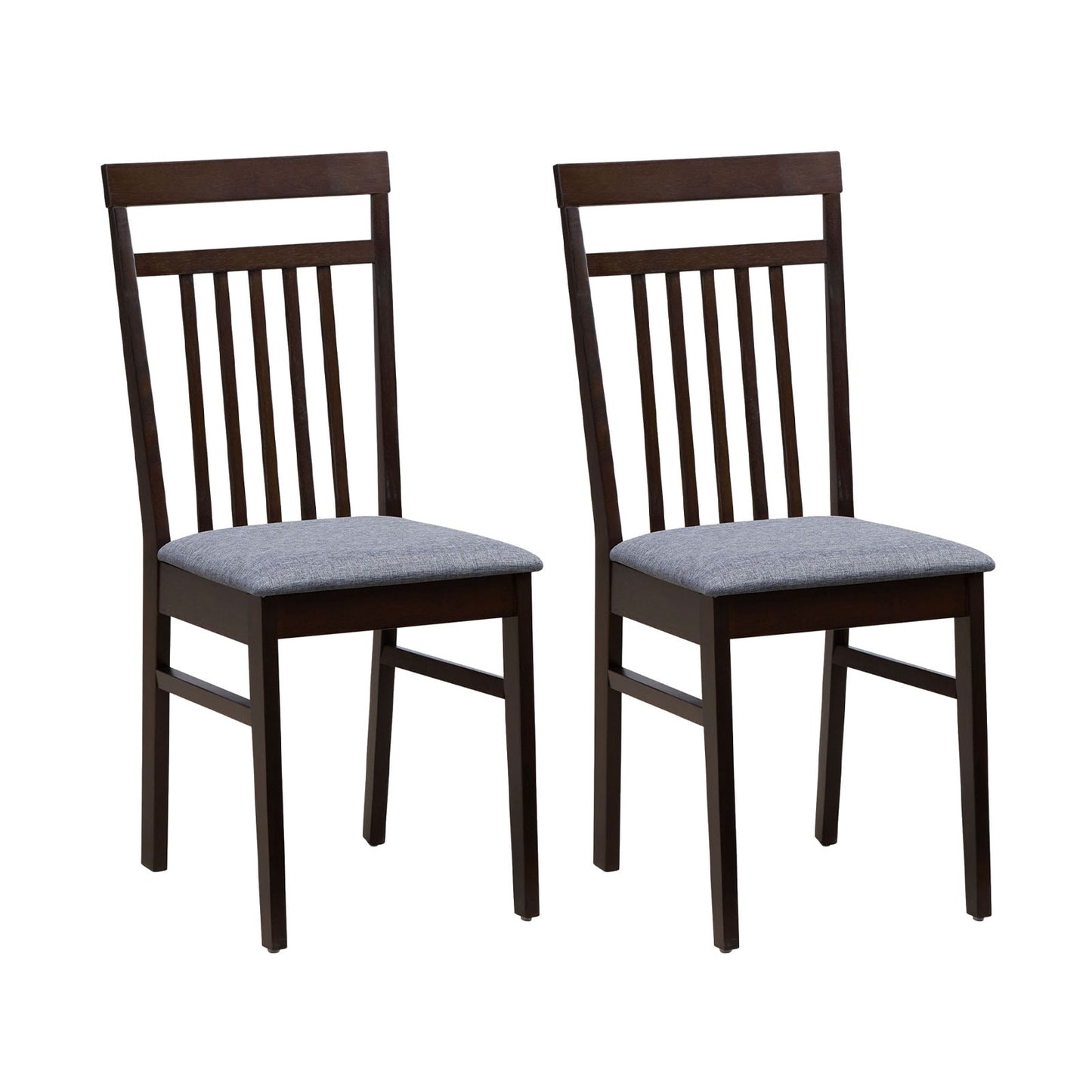 Upholstered Dining Chair Set of 2 with High Backrest