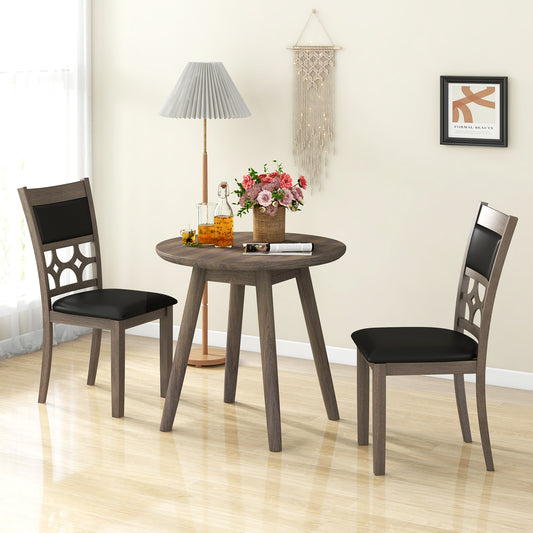 Upholstered Dining Chairs Set of 2 with Padded Backrest