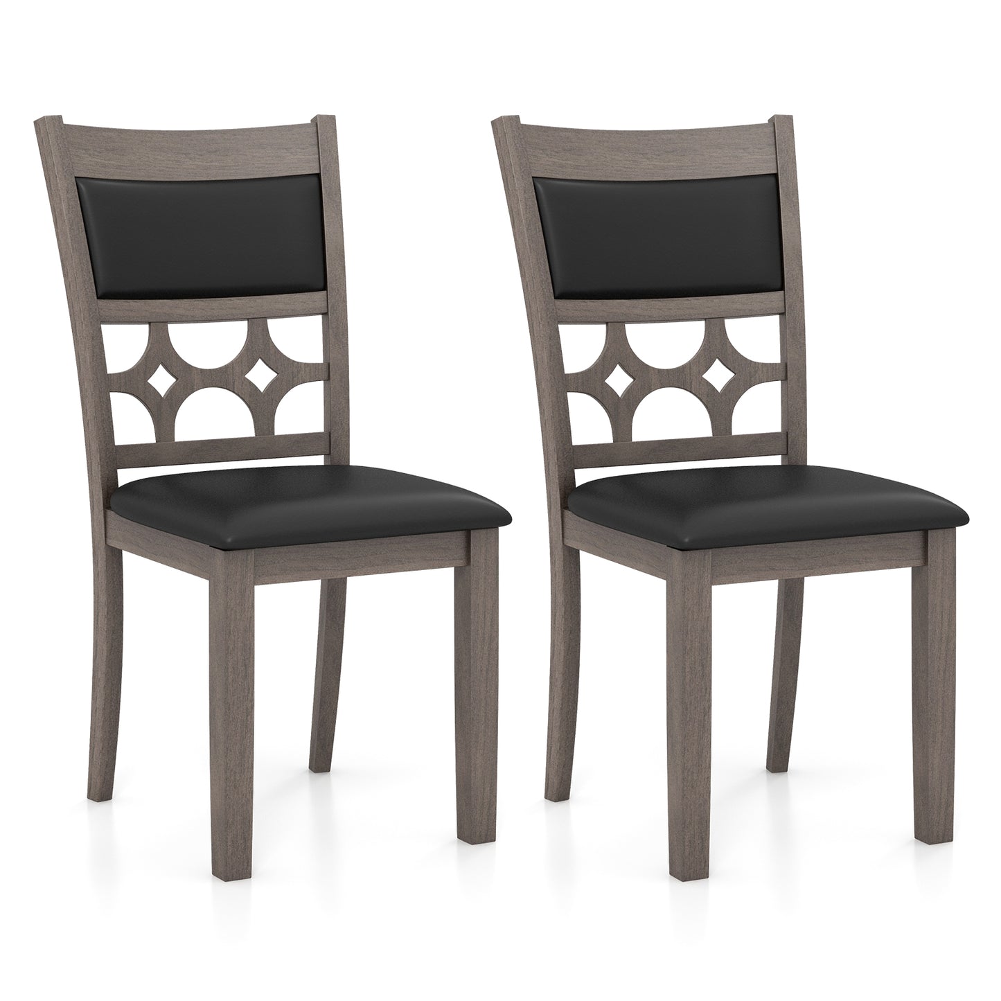 Upholstered Dining Chairs Set of 2 with Padded Backrest