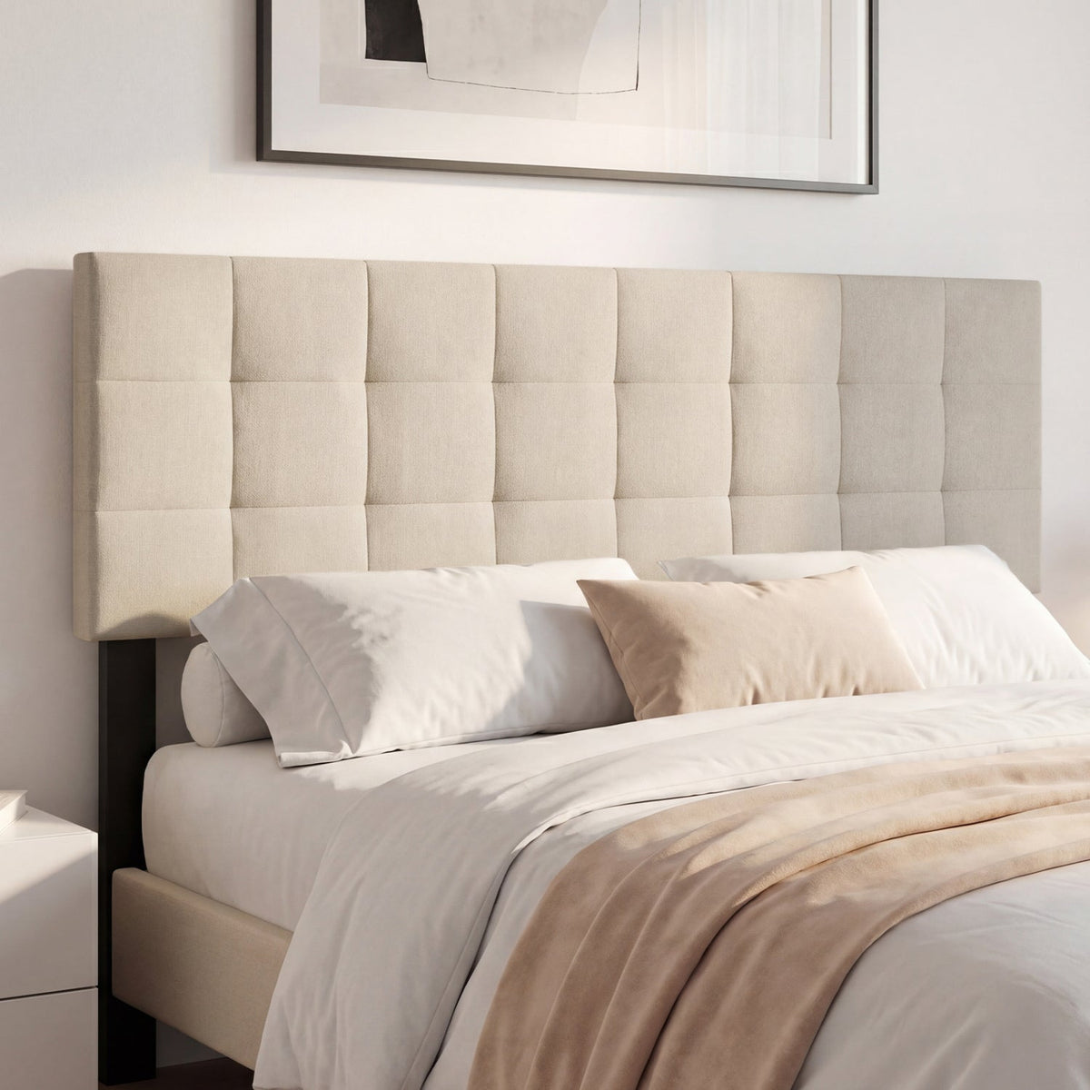 Upholstered Headboard Queen/Full Size with Adjustable Legs