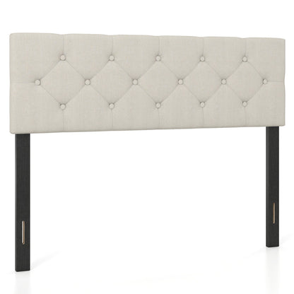 Upholstered Tufted Headboard Queen/Full Size with Adjustable Legs