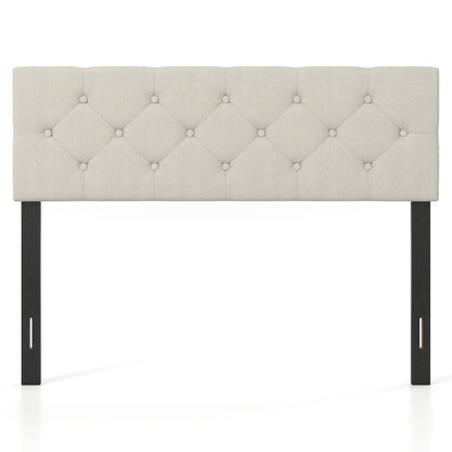 Upholstered Tufted Headboard Queen/Full Size with Adjustable Legs
