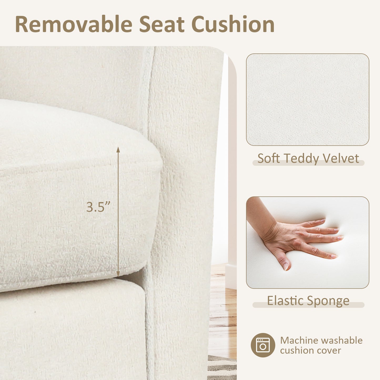 Upholstered Barrel Chair with Ottoman and Footrest
