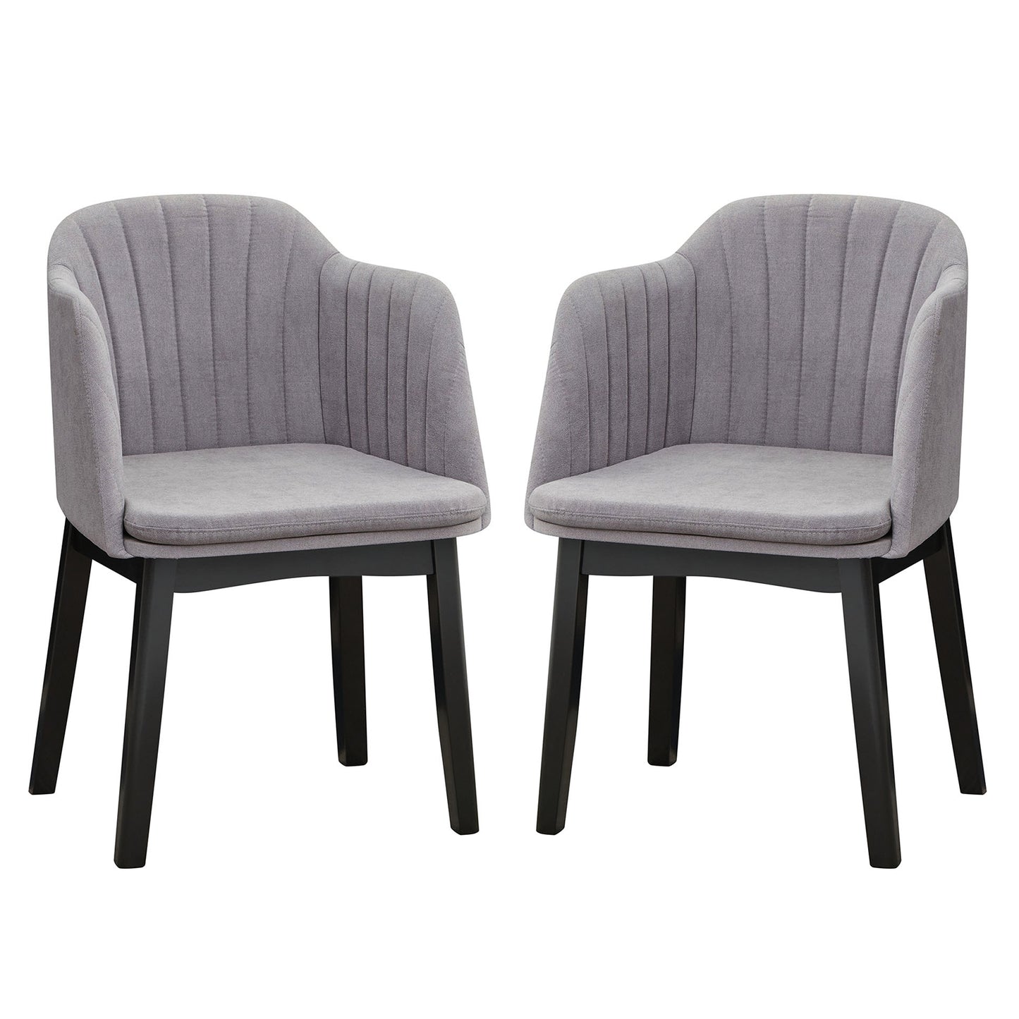 Velvet Dining Chairs Set of 2 with Curved Backrests