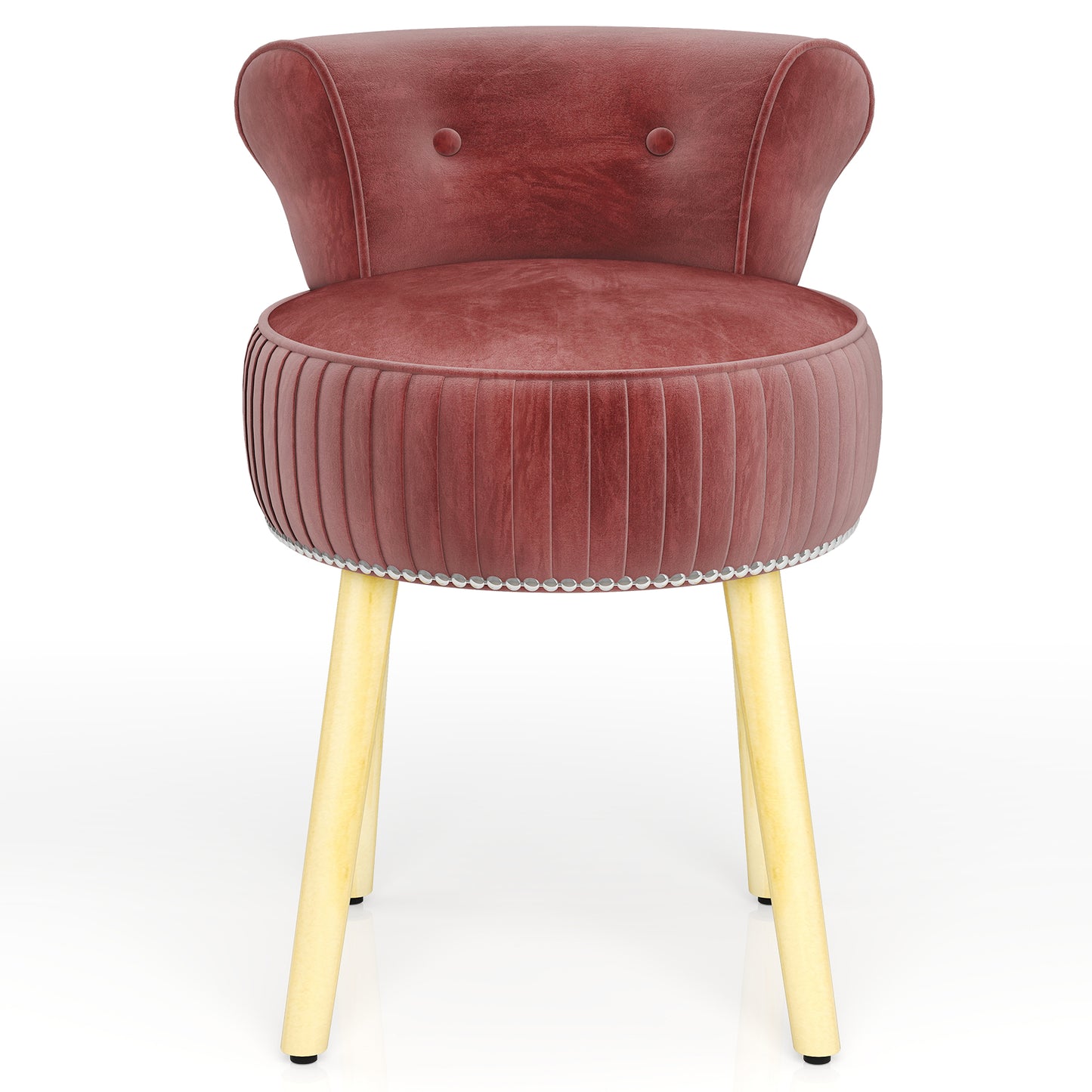 Velvet Vanity Chair with Tufted Low Back