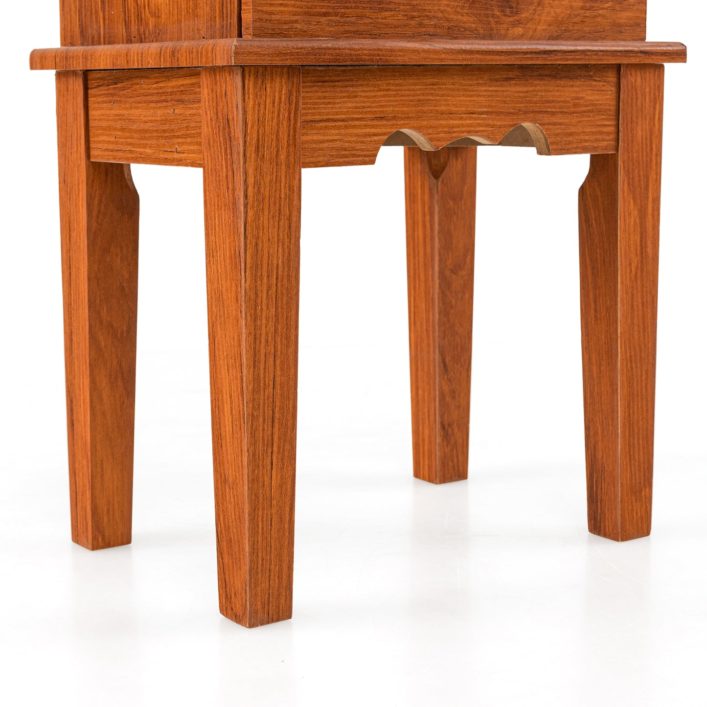 Standing Jewelry Armoire with Flip-Top Mirror