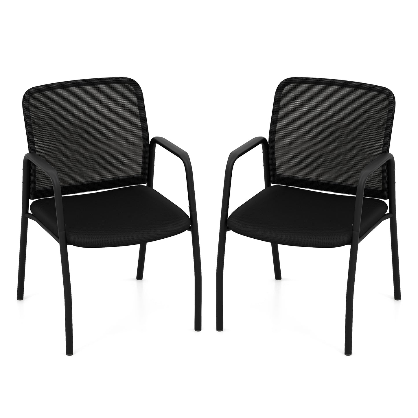 Office Guest Chairs Set of 2 with Ergonomic Mesh Backrest