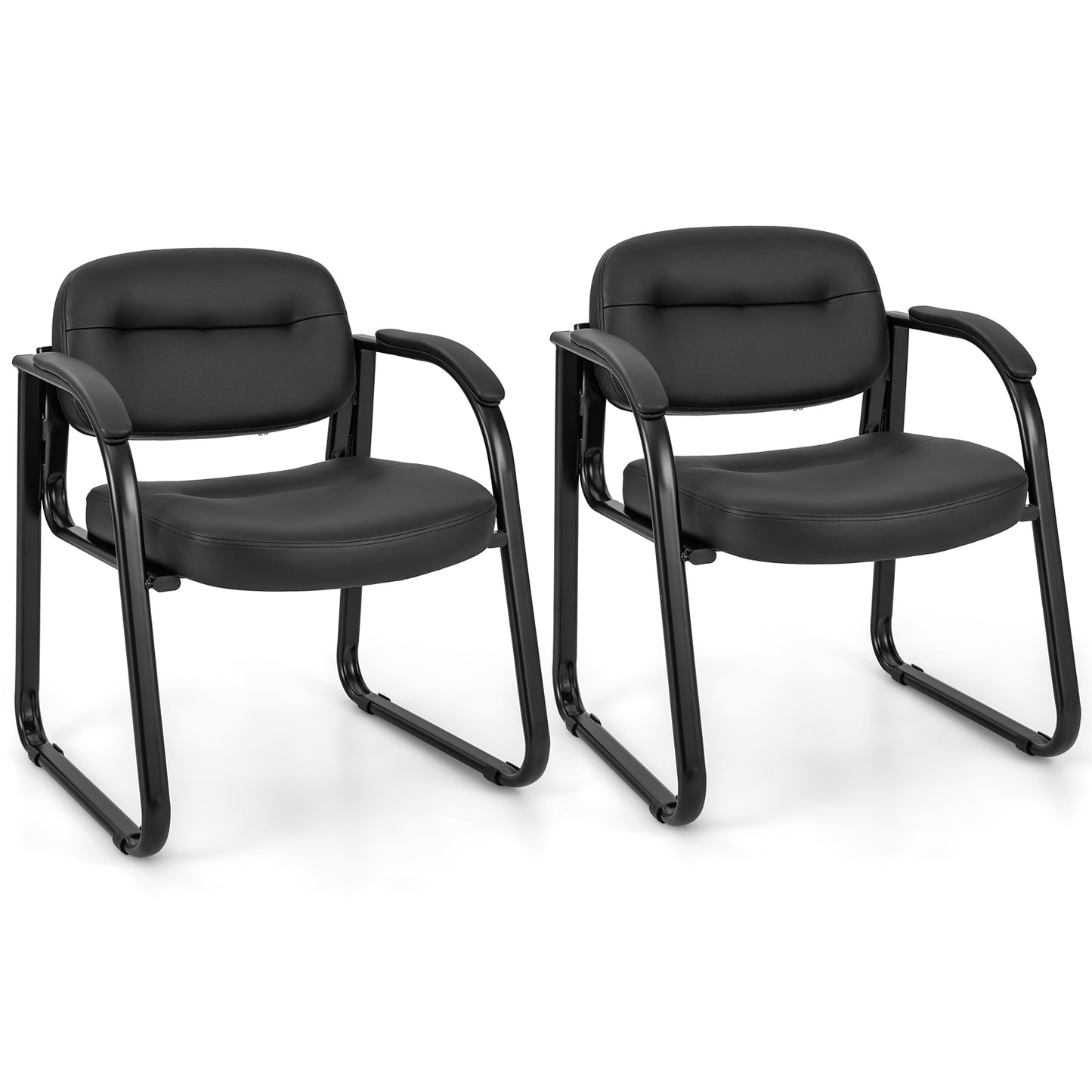 Reception Chair Set of 2 with Padded Armrests