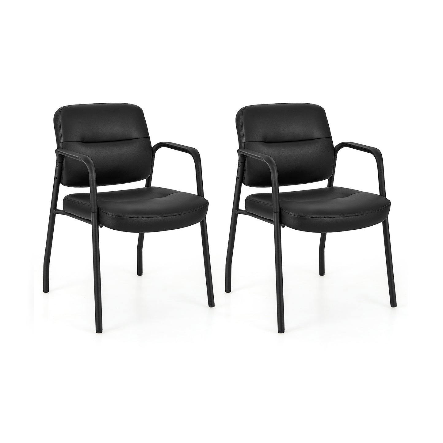 Conference Guest Chairs Set of 2 with Integrated Armrests
