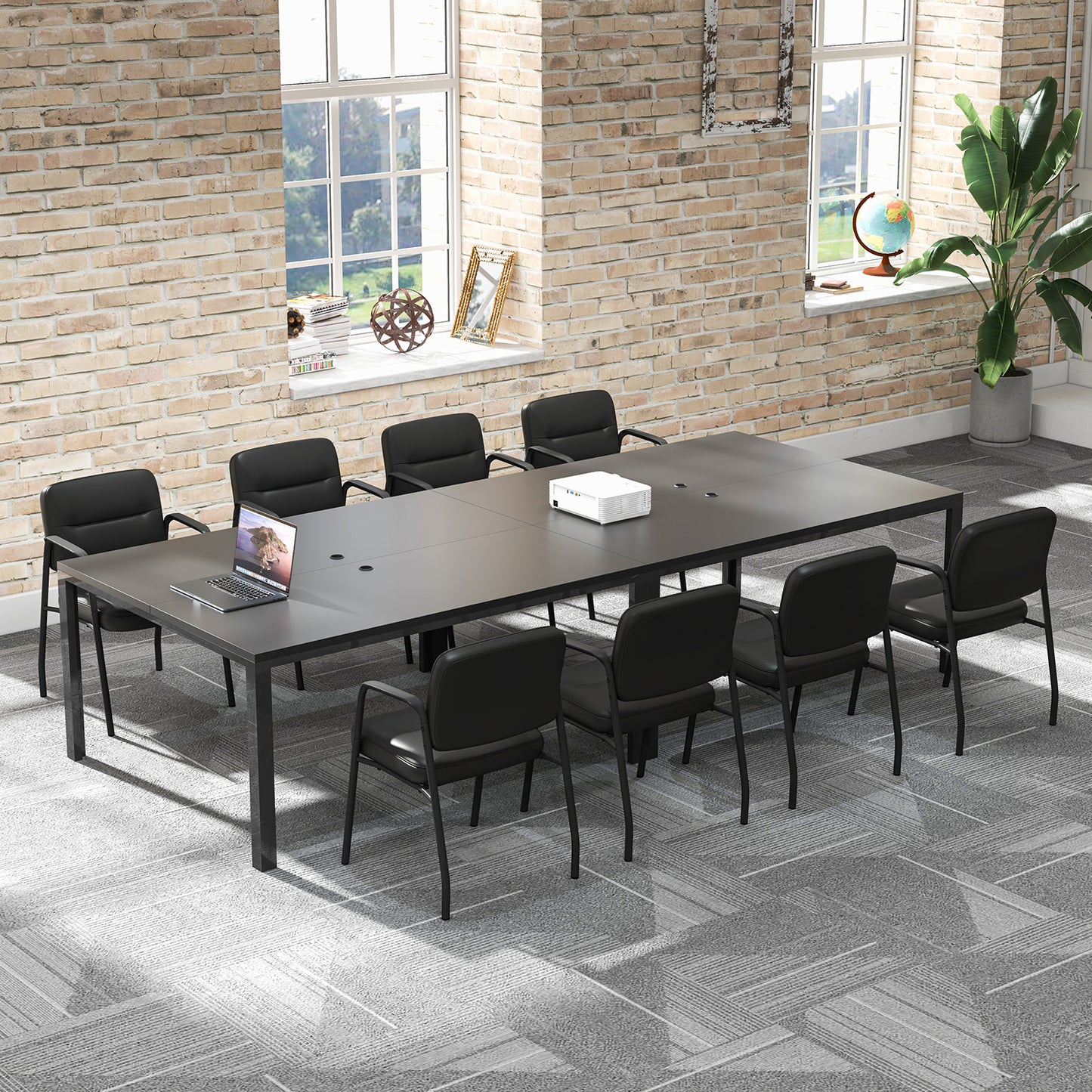 Conference Guest Chairs Set of 2 with Integrated Armrests