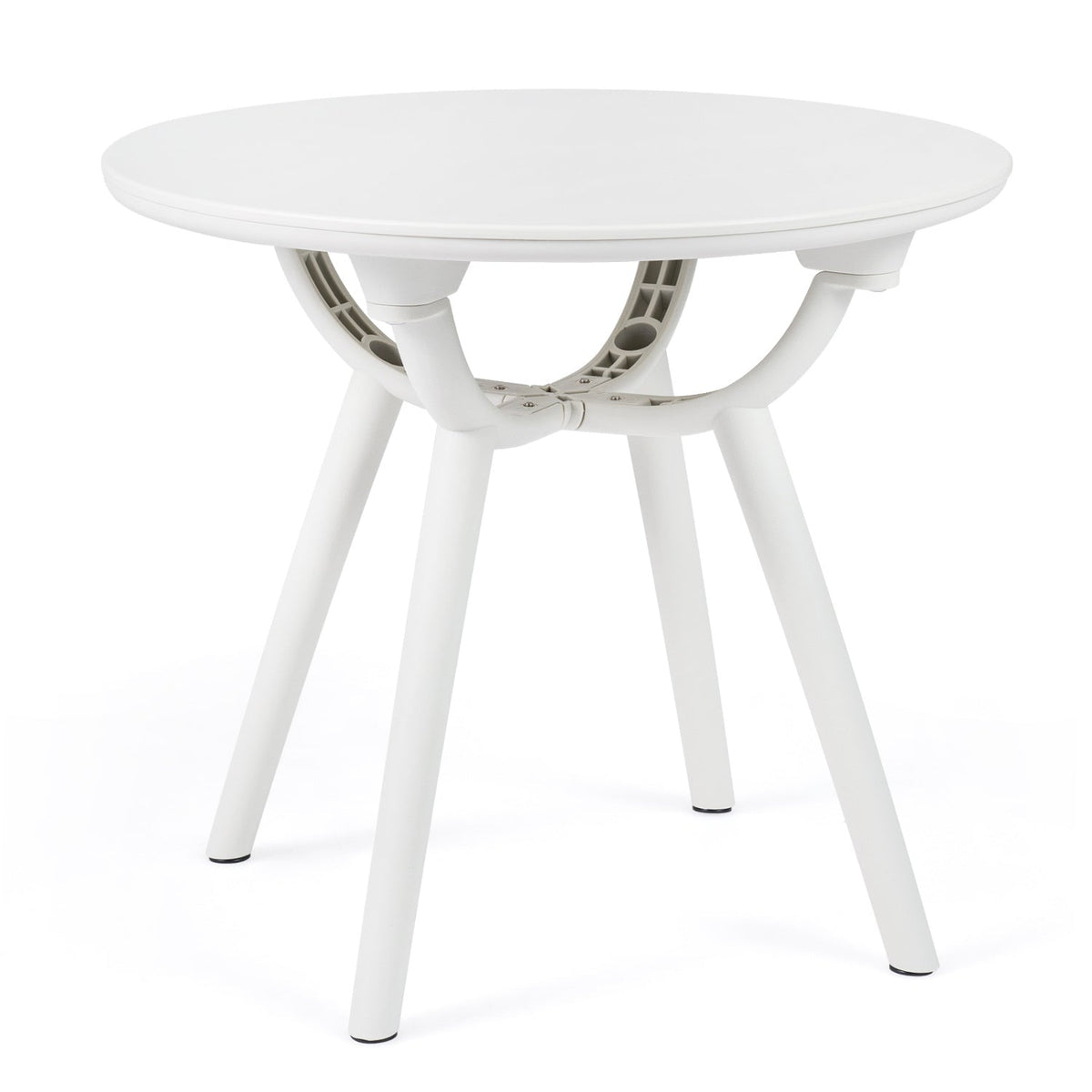 Weather-Resistant Circular Small End Table for Poolside and Balcony