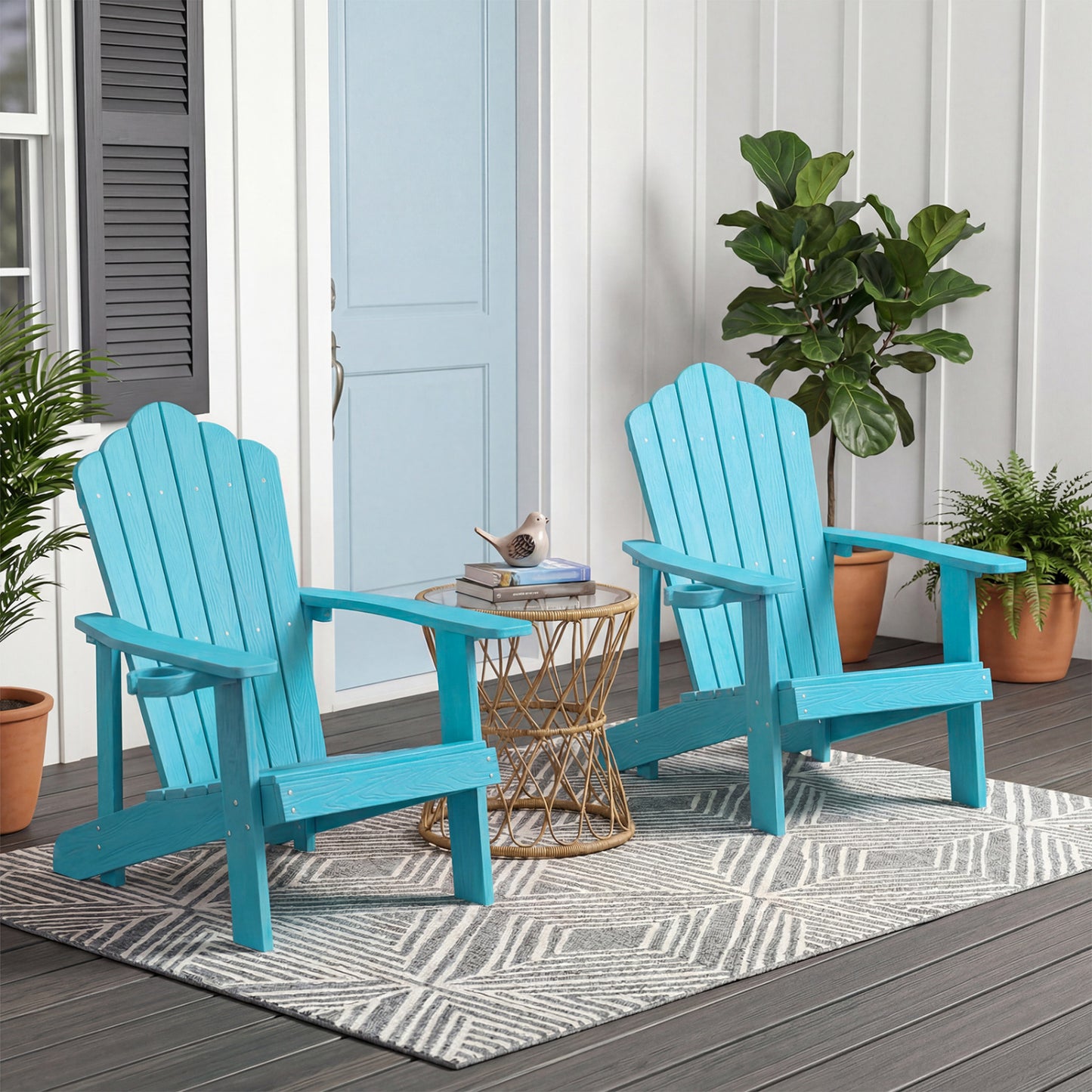 Adirondack Chair with Cup Holder - Weather Resistant HIPS