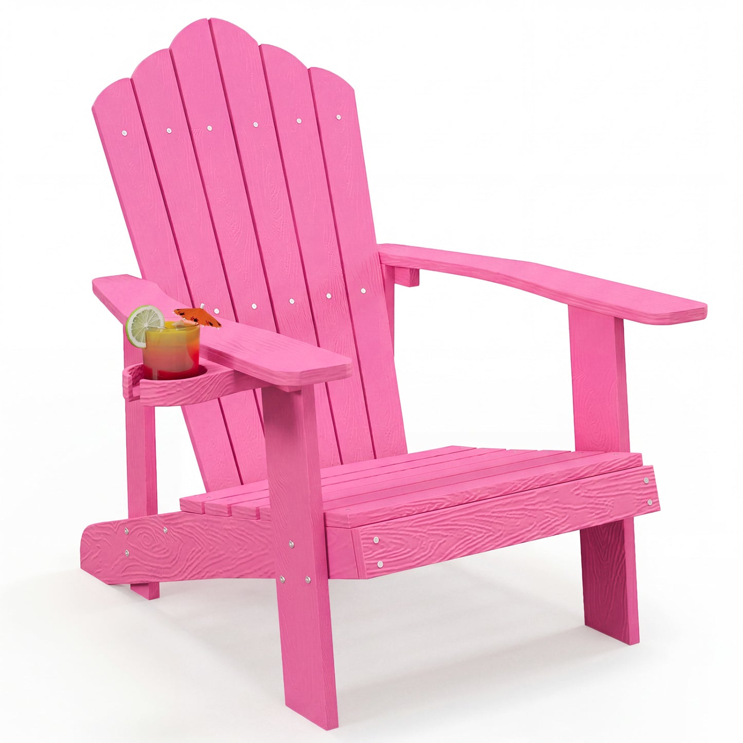 Adirondack Chair with Cup Holder - Weather Resistant HIPS