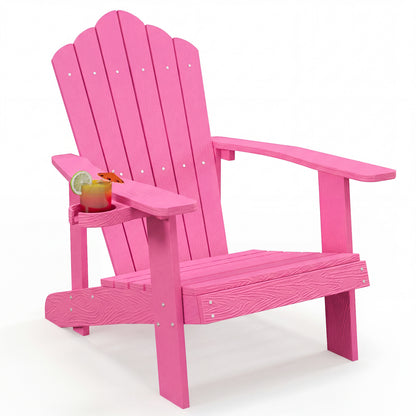 Adirondack Chair with Cup Holder - Weather Resistant HIPS