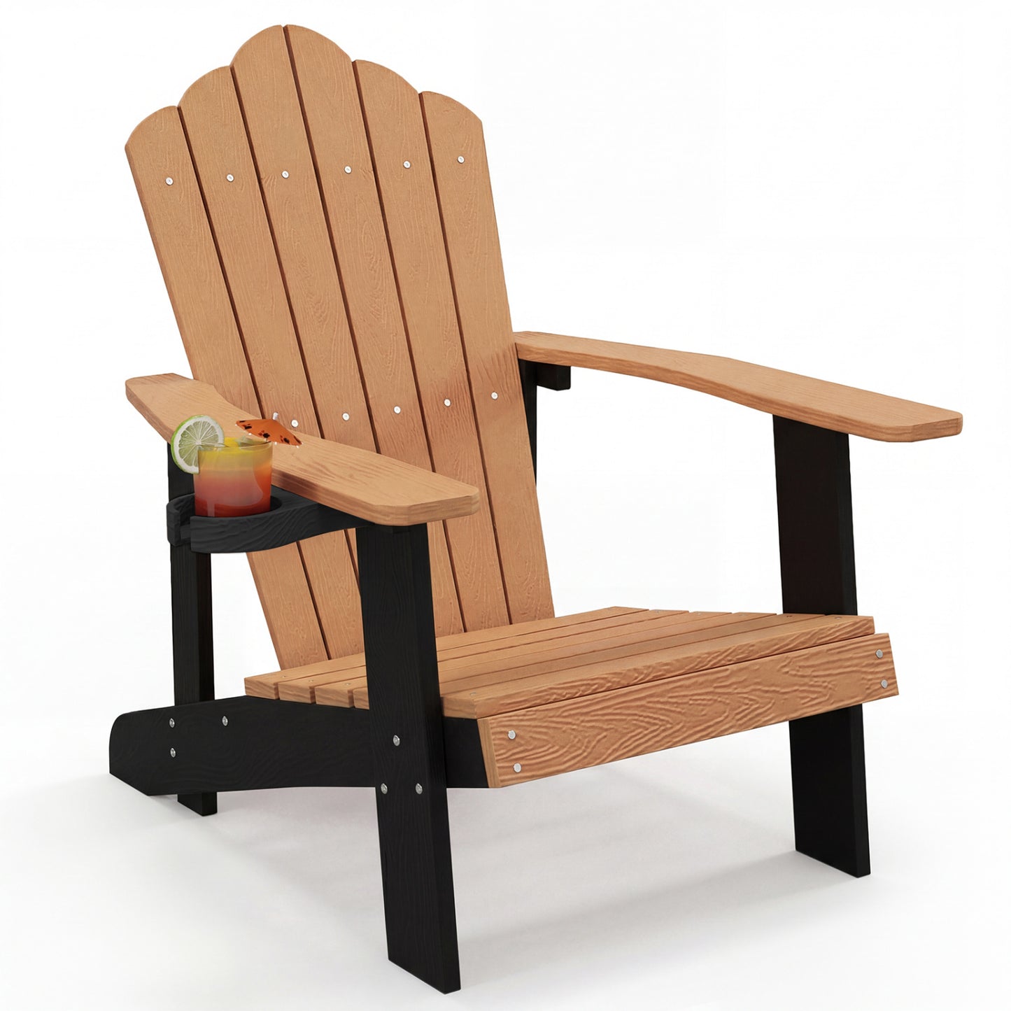 Adirondack Chair with Cup Holder - Weather Resistant HIPS