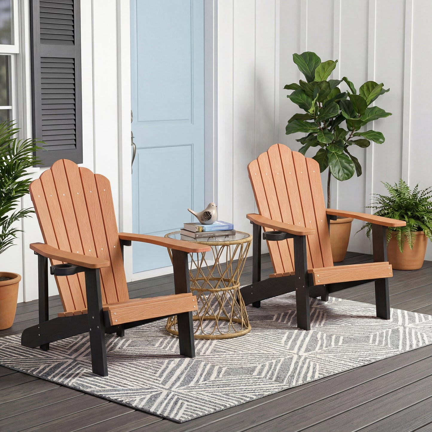 Adirondack Chair with Cup Holder - Weather Resistant HIPS