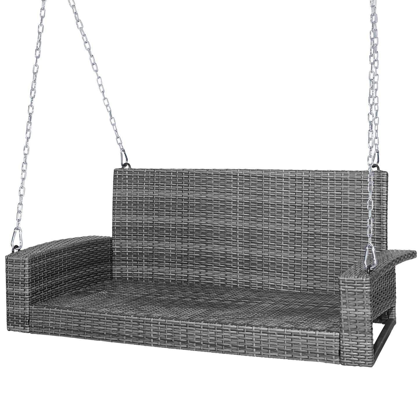 2-Person Patio Hanging Swing Bench with Cushions - 800 lbs