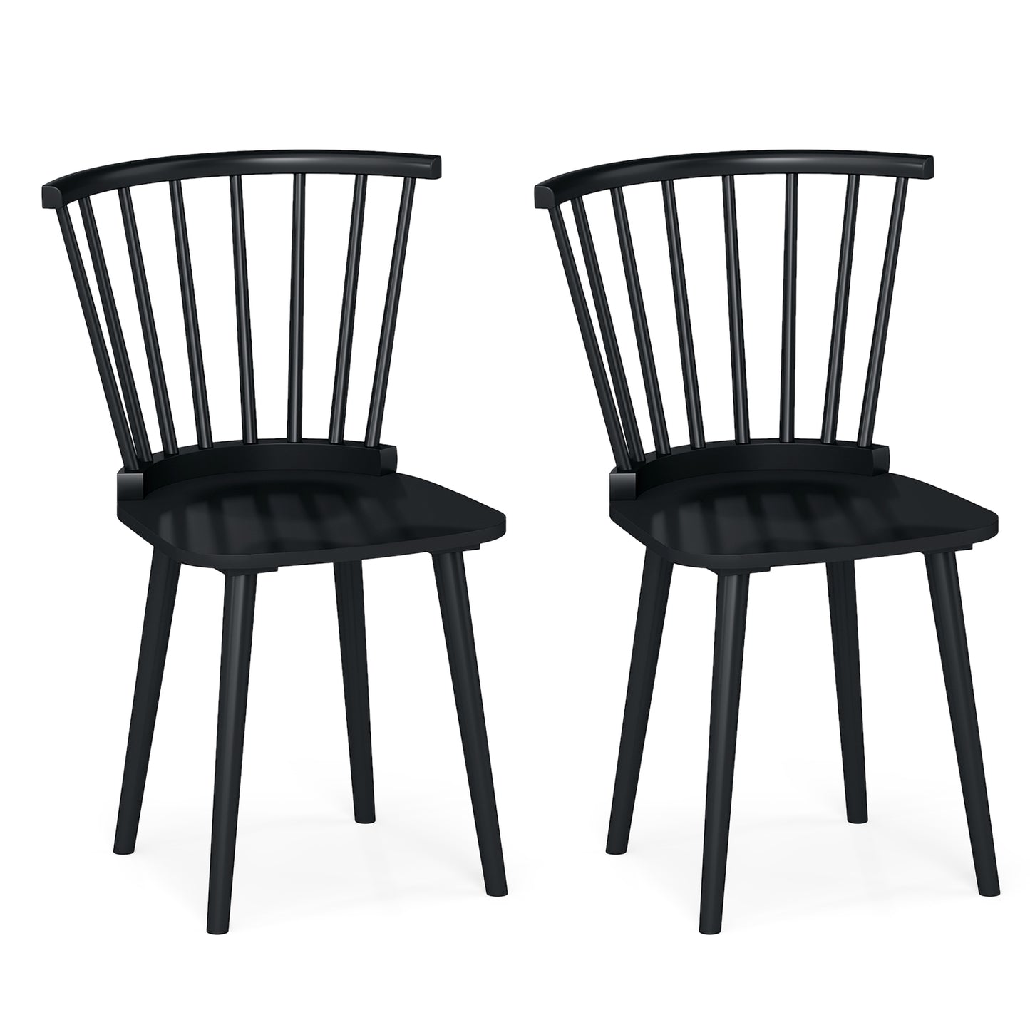 Windsor Dining Chairs Set of 2 with Spindle Back