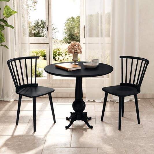 Windsor Dining Chairs Set of 2 with Spindle Back