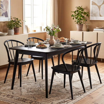 Windsor Dining Chairs Set of 4 with Spindle Backrest