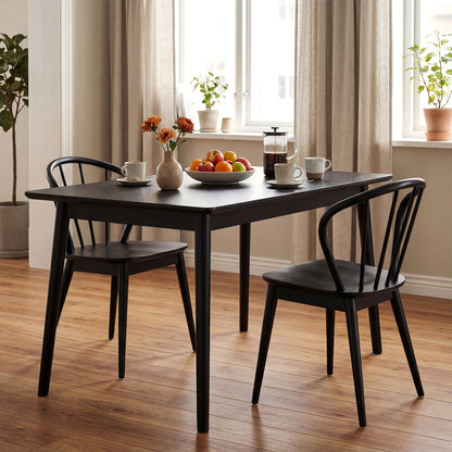 Windsor Dining Chairs Set of 4 with Spindle Backrest