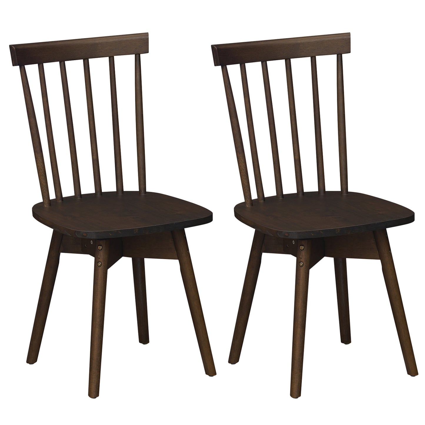 Windsor Swivel Dining Chairs Set of 2 - Rubber Wood