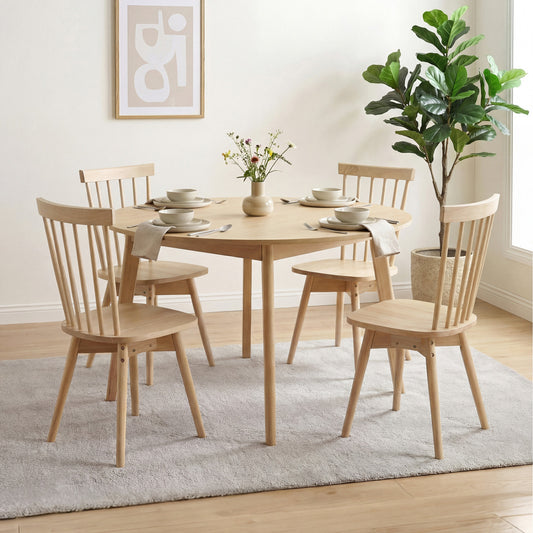 Windsor Dining Chairs Set of 4 with Swivel Seat