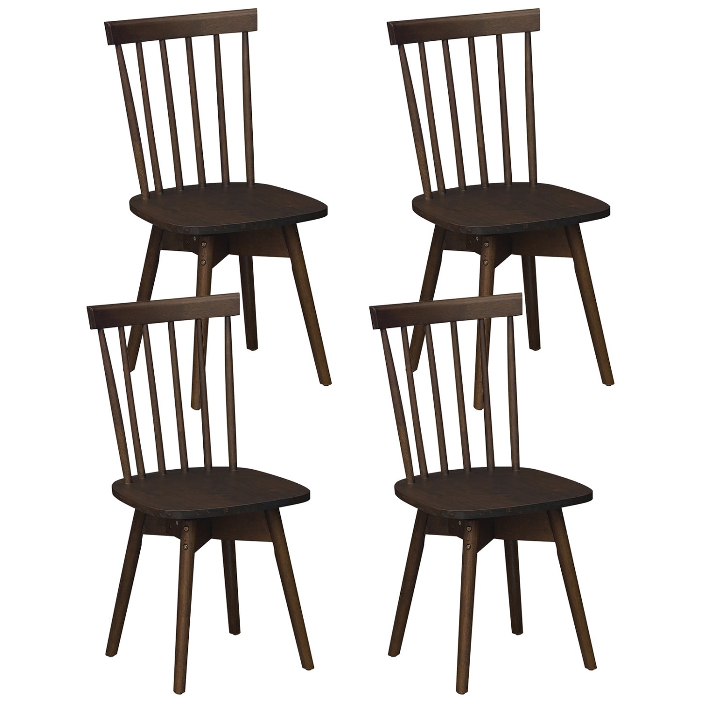 Windsor Dining Chairs Set of 4 with Swivel Seat