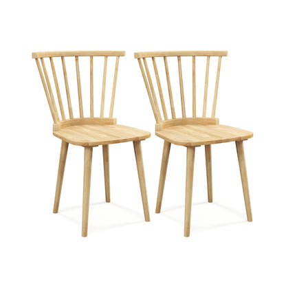 Windsor Dining Chairs Set of 2 with Spindle Back