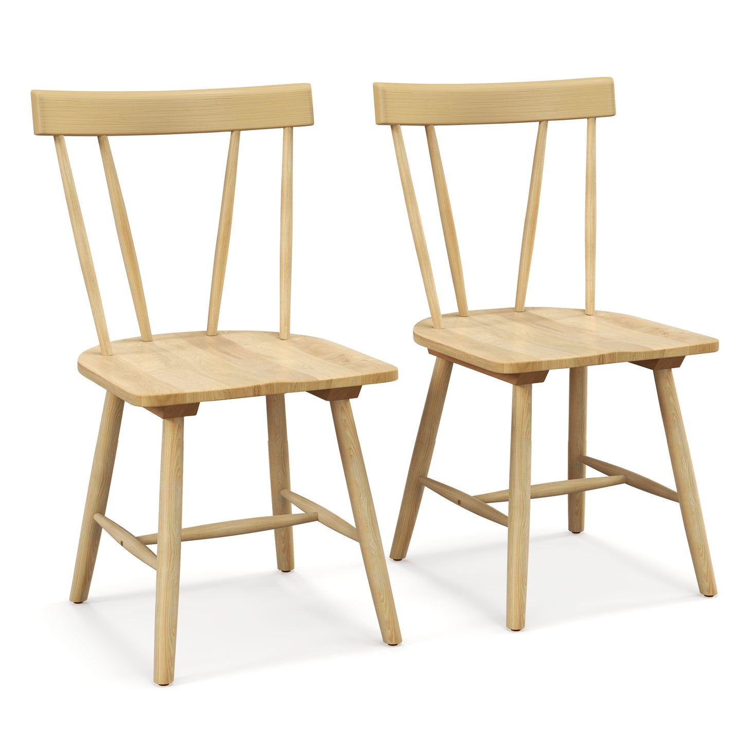 Windsor Dining Chair with Solid Rubber Wood Frame