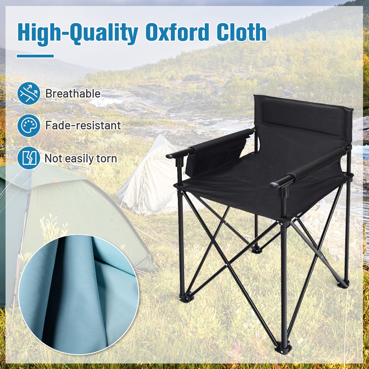 Oversized High Back Folding Camping Chair 38 Inch