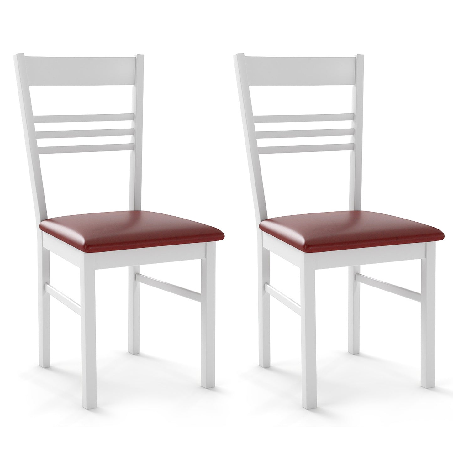 Dining Chairs Set of 2 with Rubber Wood Frame