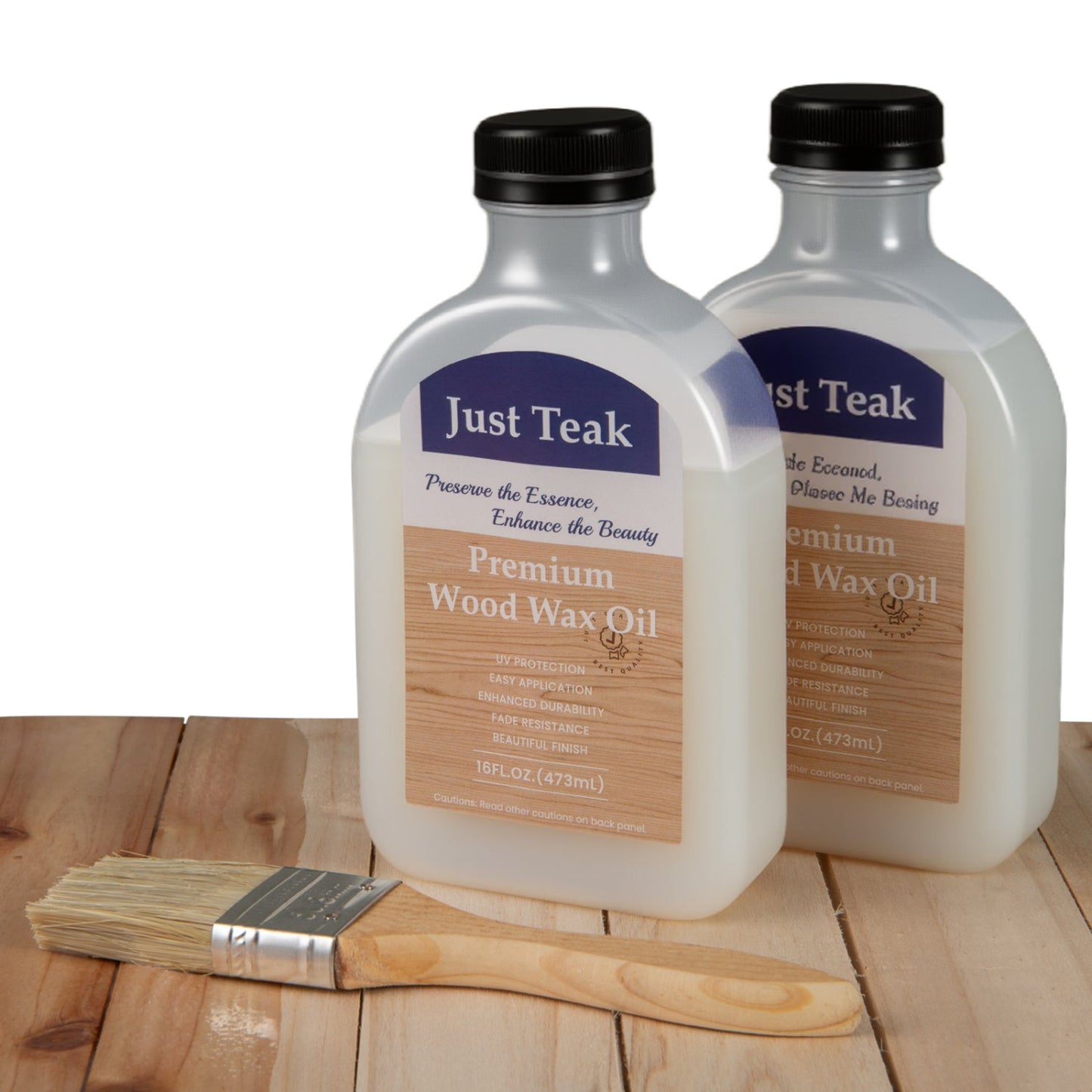 Wood Oil Cleaner and Brightener Set - 16 oz (2 Pack)