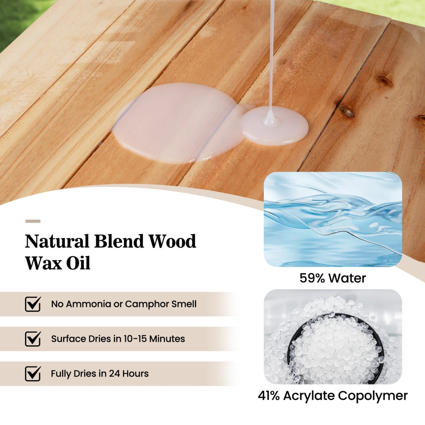 Wood Oil Cleaner and Brightener Set - 16 oz (2 Pack)