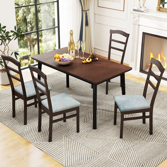 Upholstered Dining Chairs Set of 2 with Curved Backrest