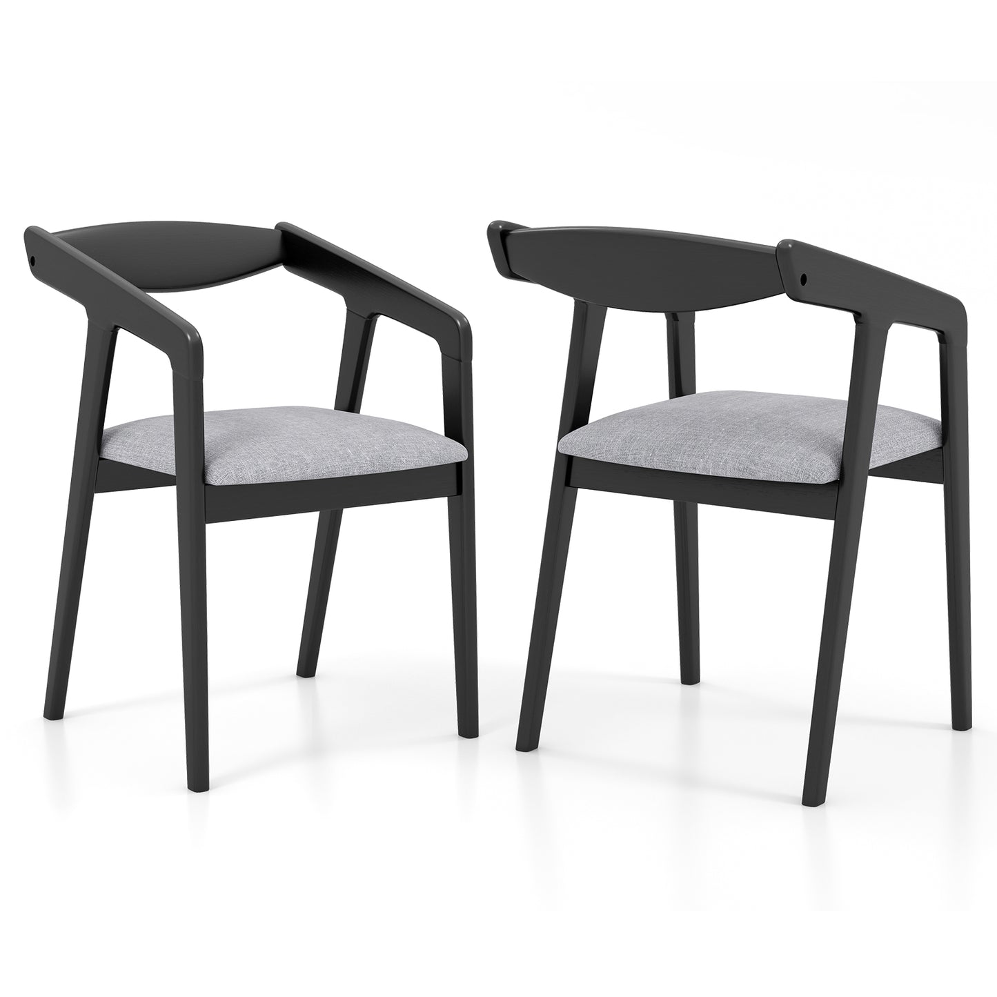 Dining Chairs Set of 2 with Padded Cushion and Armrests