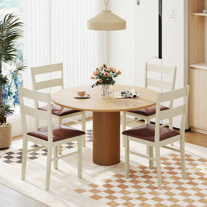Dining Chairs Set of 2 with PU Leather Upholstery