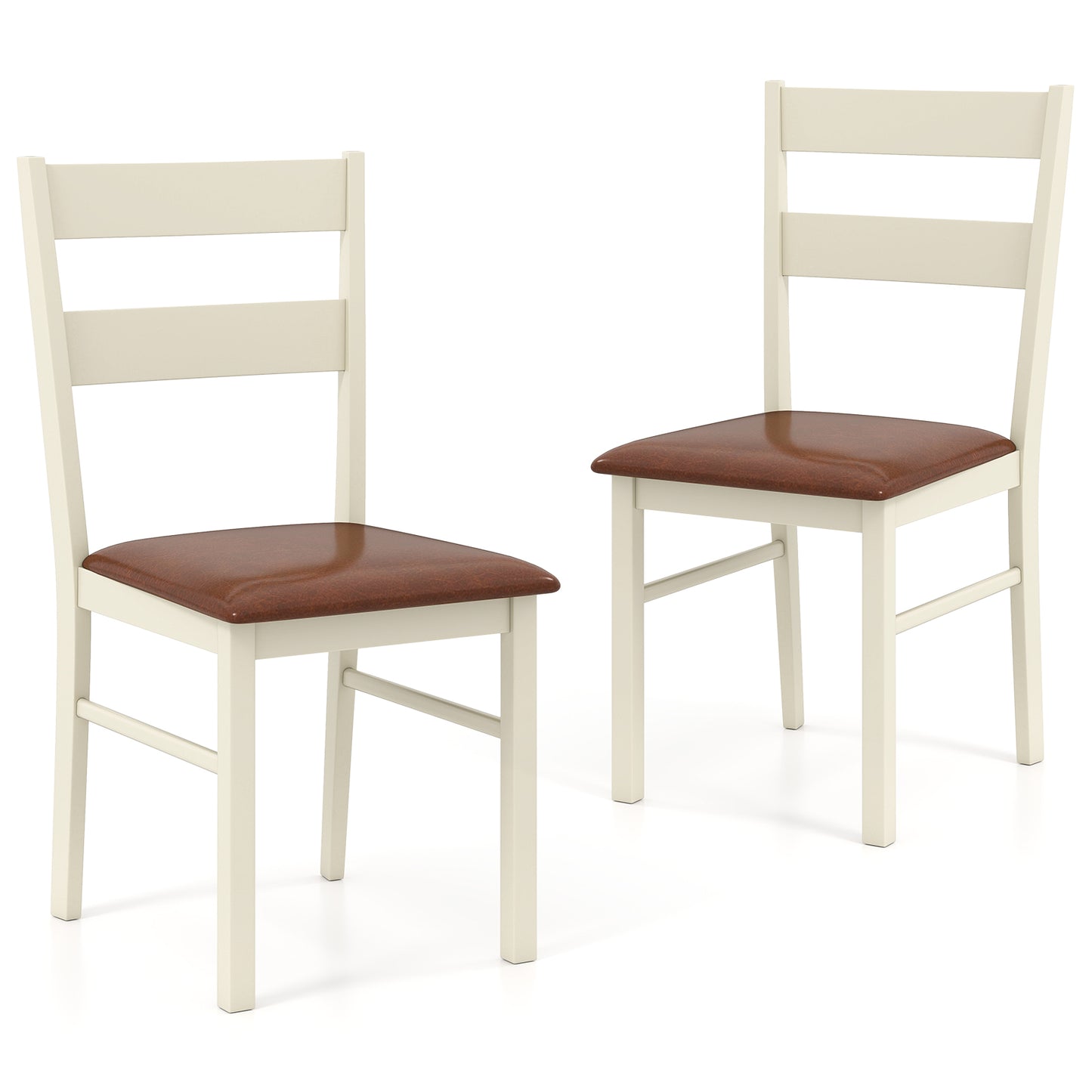 Dining Chairs Set of 2 with PU Leather Upholstery