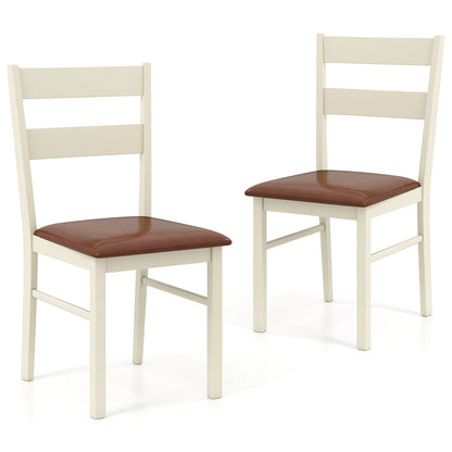 Dining Chairs Set of 2 with PU Leather Upholstery