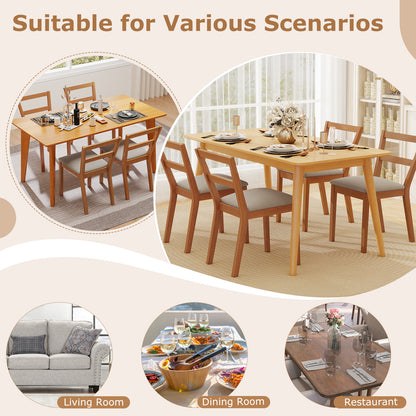 Upholstered Dining Chairs Set of 2 with Slat Back